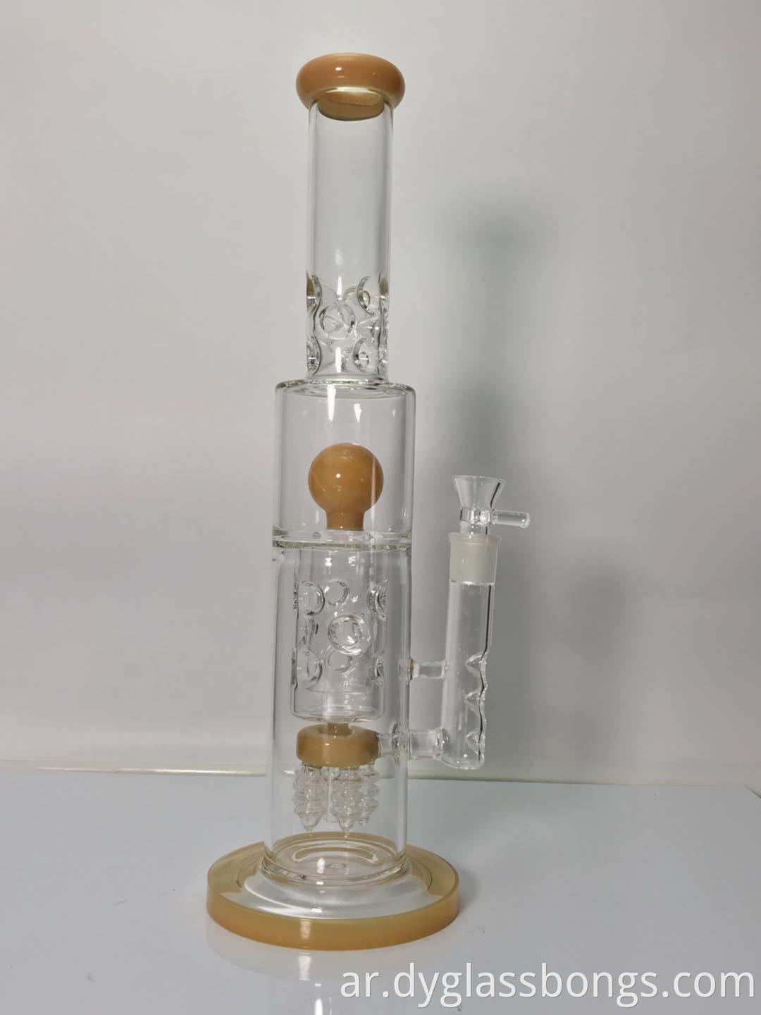 Two layer bird's nest recycler glass bongs 